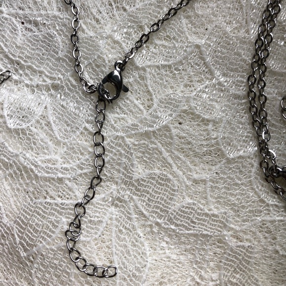 Heart shaped Gemstone Rose quartz/Aventurine/Opalite/Onyx ♥️ 4 silver Necklaces - Picture 3 of 3